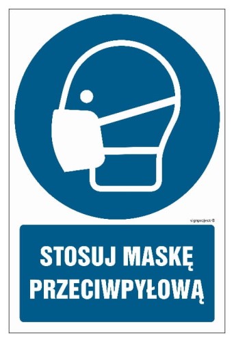 GL018 Stosuj maskę przeciwpyłową