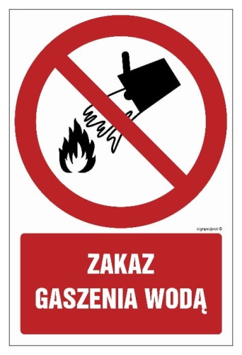 GC090 Zakaz gaszenia wodą