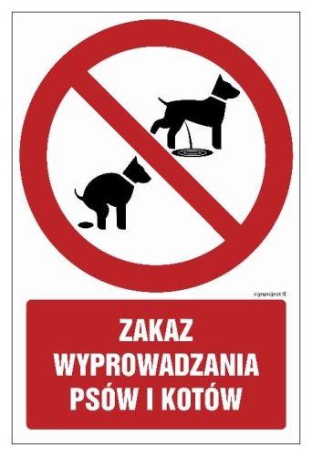 GC073 Zakaz wprowadzania psów i kotów