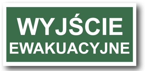 Wyjście ewakuacyjne - płyta fotoluminescencyjna 300x150, Atest CNBOP