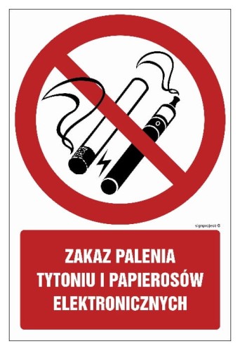Zakaz palenia tytoniu i papierosów elektronicznych