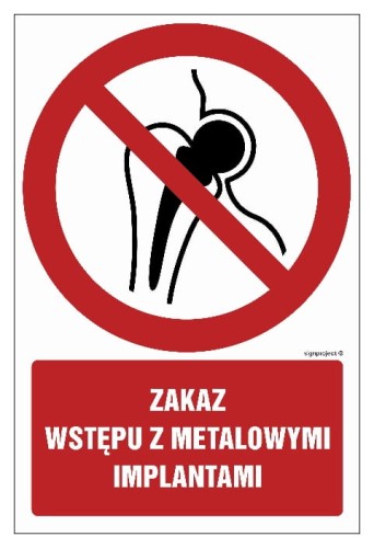 GC069 Zakaz wstępu zmetalowymi przedmiotami