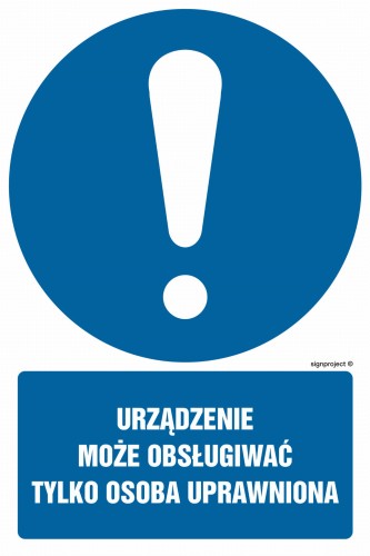 GL001 Urządzenie może obsługiwać tylko osoba uprawniona 