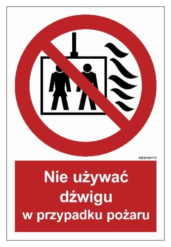 BB020 Nie używać dźwigu w przypadku pożaru 