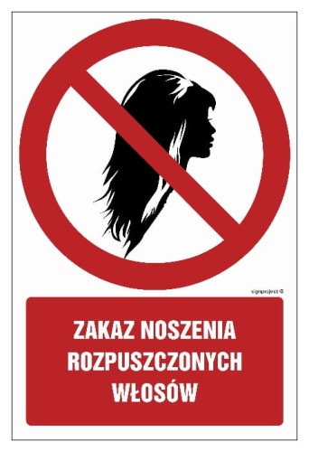 GC085 Zakaz noszenia rozpusczczonych włosów