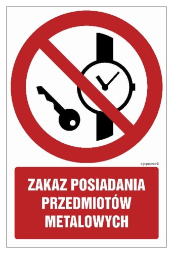GC025 Zakaz posiadania przedmiotów metalowych 