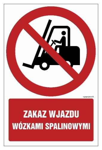 GC006 Zakaz wjazdu wózkami spalinowymi 