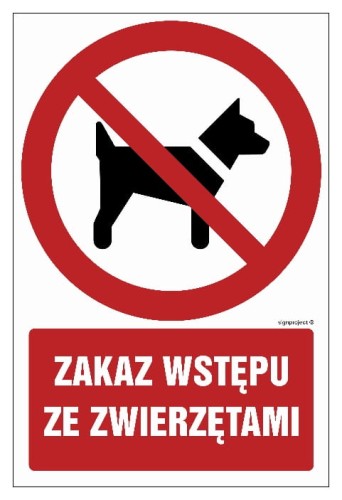 GC007 Zakaz wstępu ze zwierzętami