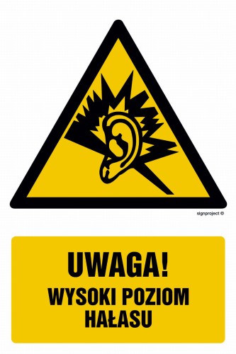 GF028 Uwaga - wysoki poziom hałasu