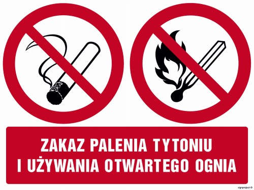 Zakaz palenia tytoniu i używania otwartego ognia