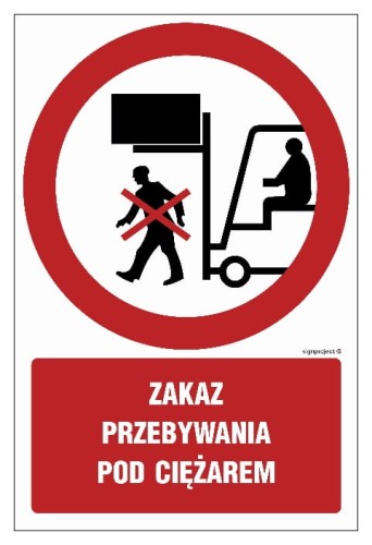 GC057 Zakaz przebywania pod ciężarem