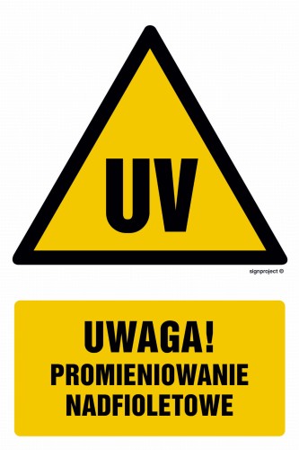 GF051 Uwaga promieniowanie nadfioletowe