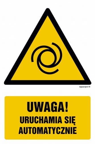 GF034 Uwaga! Uruchamia się automatycznie