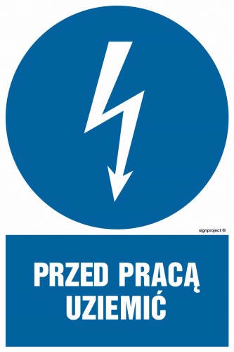 HE005 Przed pracą uziemić 