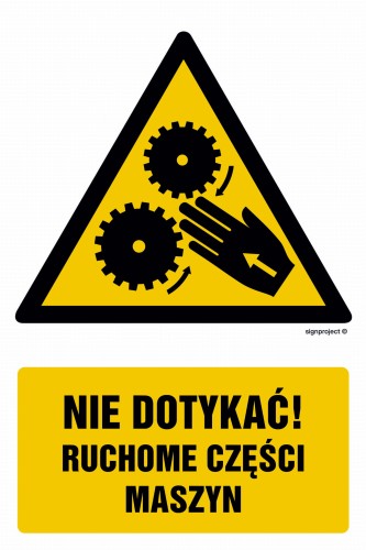 GF075 Nie dotykać! Ruchome części maszyny 