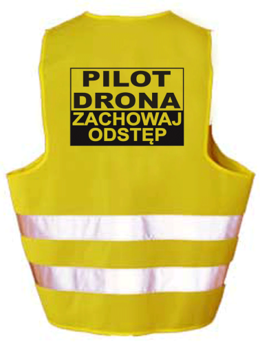 PILOT DRONA - Kamizelka z nadrukiem ostrzegawcza odblaskowa robocza