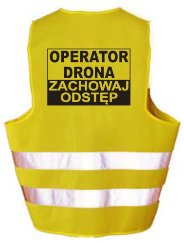 OPERATOR DRONA - Kamizelka z nadrukiem ostrzegawcza odblaskowa PREZENT
