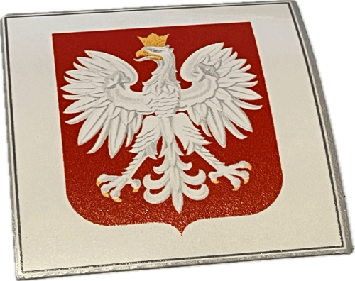 ORZEŁ BIAŁY Godło Polski HERB naklejka mała 50x50 na telefon rower portfel