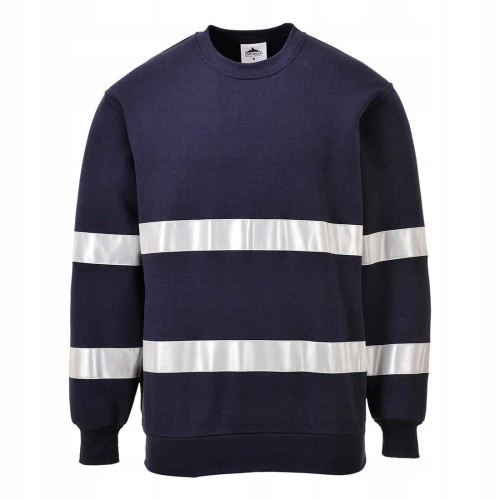 Bluza robocza Iona długi rękaw pasy ostrzegawcze Navy
