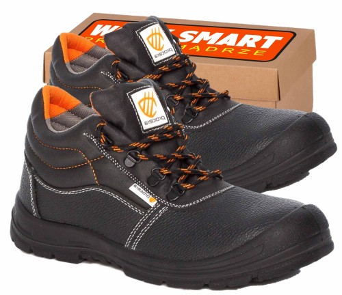 buty  robocze BHP ochronne skórzane bez noska TRZEWIKI OCHRONNE SOLID O1 SRC
