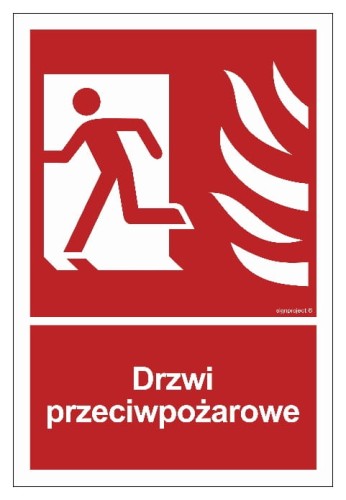 BC052 Drzwi przeciwpożarowe lewostronne