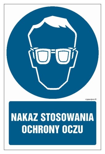 GL042 Nakaz stosowania ochrony oczu