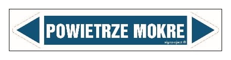 JF339 POWIETRZE MOKRE  Naklejki Kierunkowe 