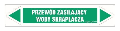 JF382 PRZEWÓD ZASILAJĄCY WODY SKRAPLACZA Naklejki Kierunkowe 