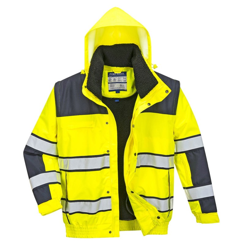 Ostrzegawcza kurtka zimowa Bomber 3 w 1-1 18967  | C466YNRL