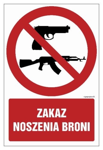 GC026 Zakaz noszenia broni