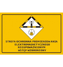 KB009 Strefa ochronna promieniowania elektromagnetycznego nieupoważnionym wstęp wzbroniony