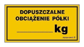 NC080 Dopuszczalne obciążenie półki ........... kg