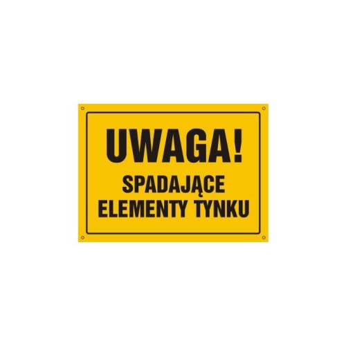OA029 Uwaga! Spadające elementy tynku