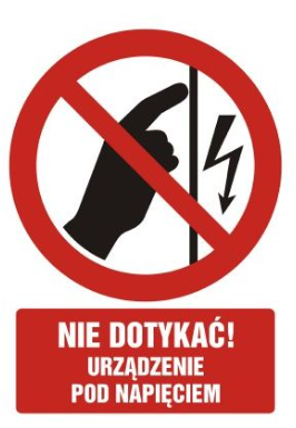GC063 Nie dotykać urządzenie pod napięciem
