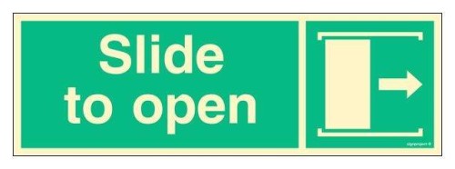 FB182 Slide right to open
