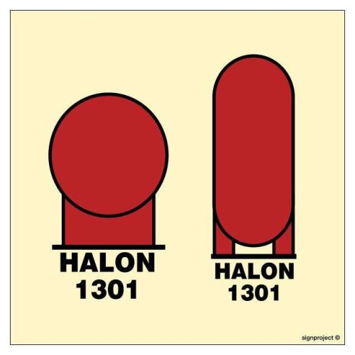 FA050 Halon 1301, bottles in a protected area