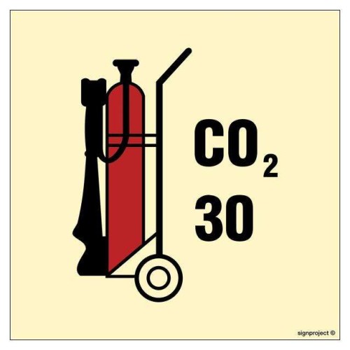 FA086 30kg Wheeled CO 2 fire extinguisher