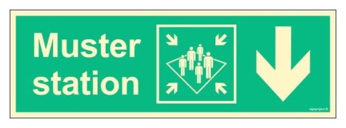 FB134 Muster station down right