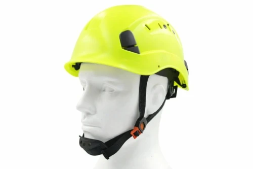 Kask roboczy wysokościowy pasek regulacja wentylacja ŻÓŁTY High Visibility