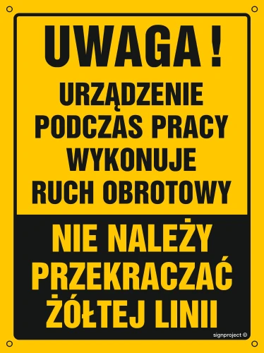   OA169 Uwaga! Ruch obrotowy urządzenia nie przekraczać żółtej linii OA169_200x267_FN FN - Folia samoprzylepna