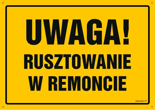   OA001 Uwaga! Rusztowanie w remoncie OA001_600x430_FN FN - Folia samoprzylepna
