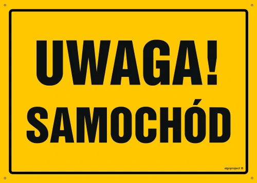   OA021 Uwaga! Samochód OA021_800x570_FN FN - Folia samoprzylepna
