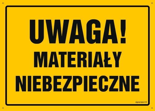   OA023 Uwaga! Materiały niebezpieczne OA023_450x320_FN FN - Folia samoprzylepna