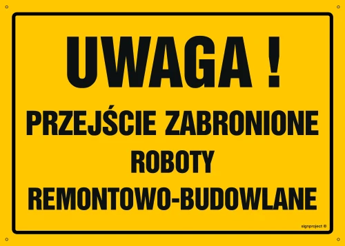   OA069 Uwaga! Przejście zabronione OA069_600x430_FN FN - Folia samoprzylepna