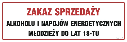   NC144 Zakaz sprzedaży alkoholu i napojów energetycznych młodzieży do lat 18-tu NC144_900x300_FN FN - Folia samoprzylepna