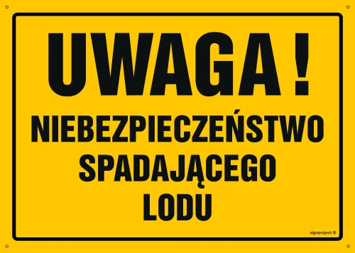   OA080 Uwaga! Niebezpieczeństwo spadającego lodu OA080_450x320_FN FN - Folia samoprzylepna