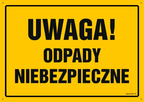   OA094 Uwaga! Odpady niebezpieczne OA094_600x430_FN FN - Folia samoprzylepna