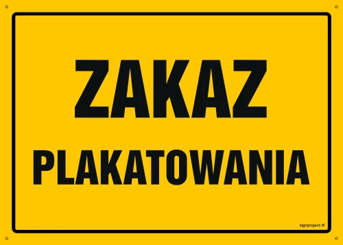   OA095 Zakaz plakatowania OA095_450x320_FN FN - Folia samoprzylepna