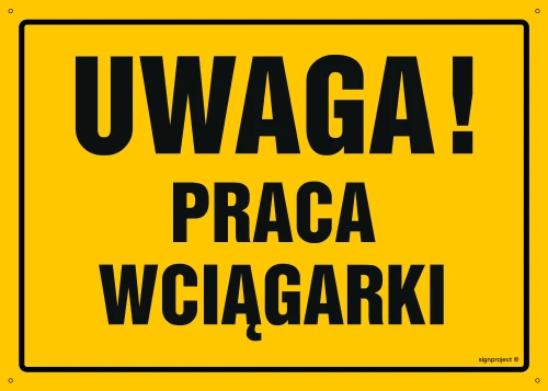   OA132 Uwaga! Praca wciągarki OA132_800x570_FN FN - Folia samoprzylepna