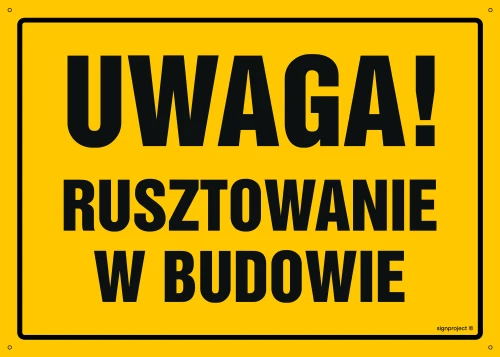   OA149 Uwaga! Rusztowanie w budowie OA149_450x320_FN FN - Folia samoprzylepna